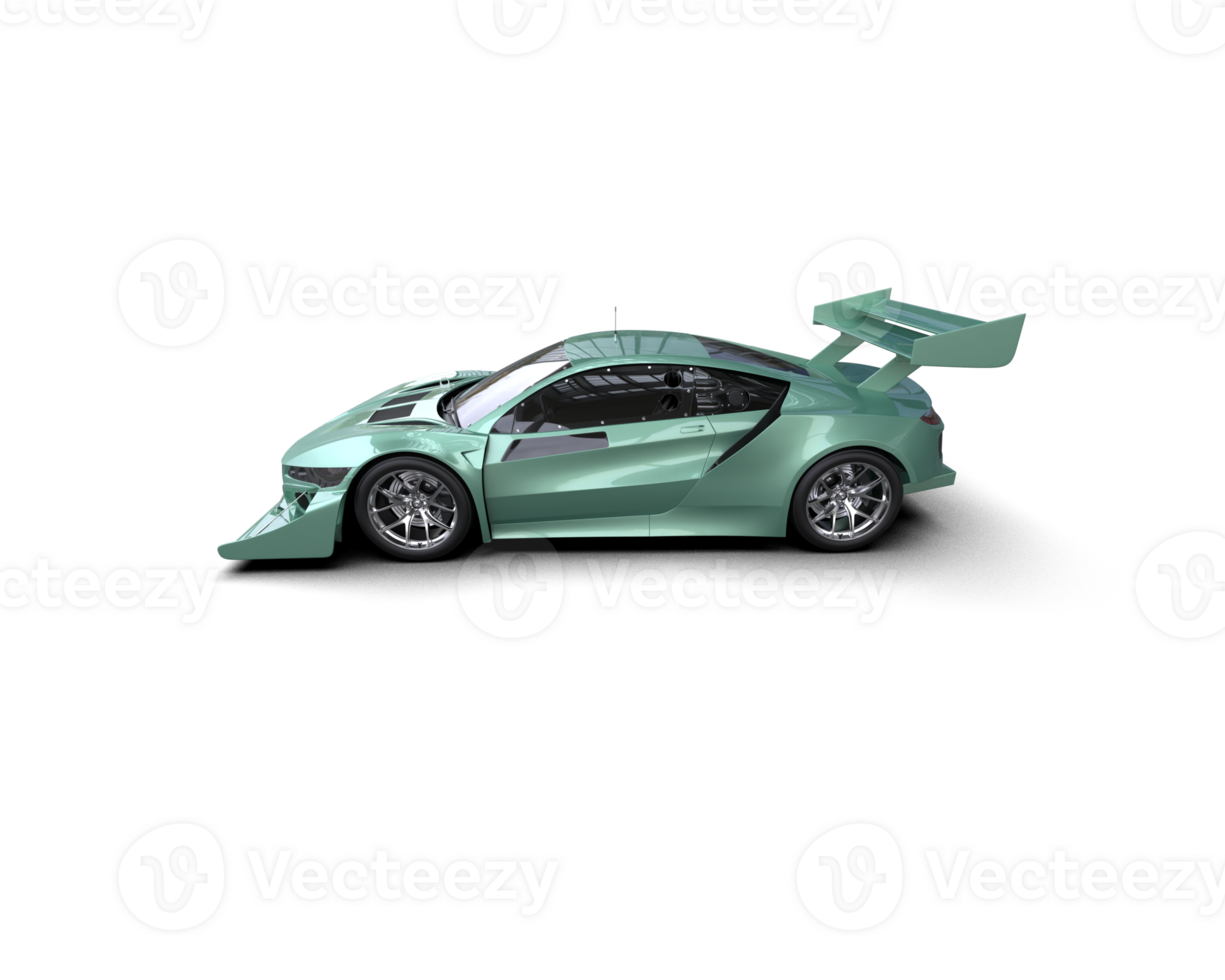 Realistic race car isolated on background. 3d rendering - illustration png