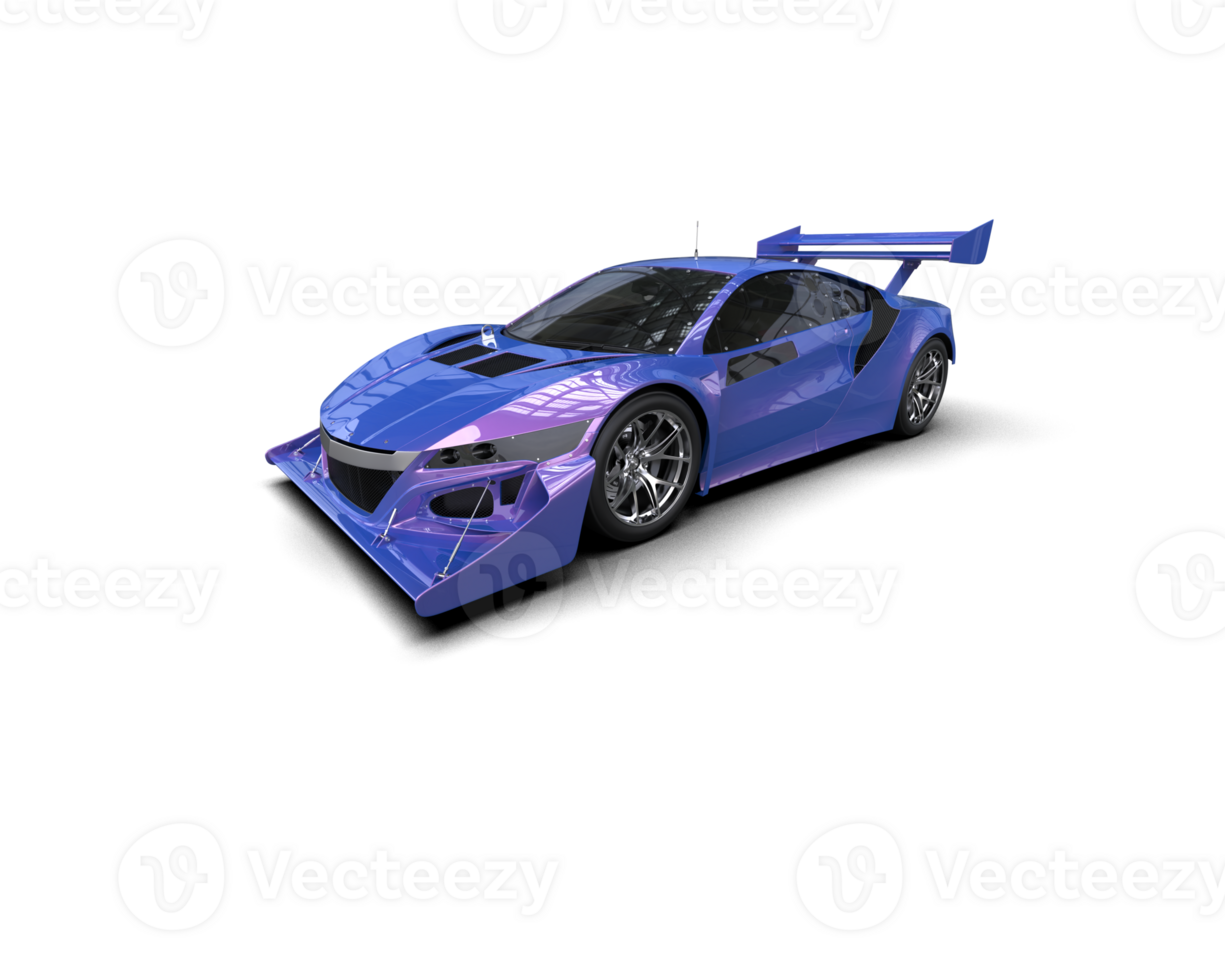 Realistic race car isolated on background. 3d rendering - illustration png