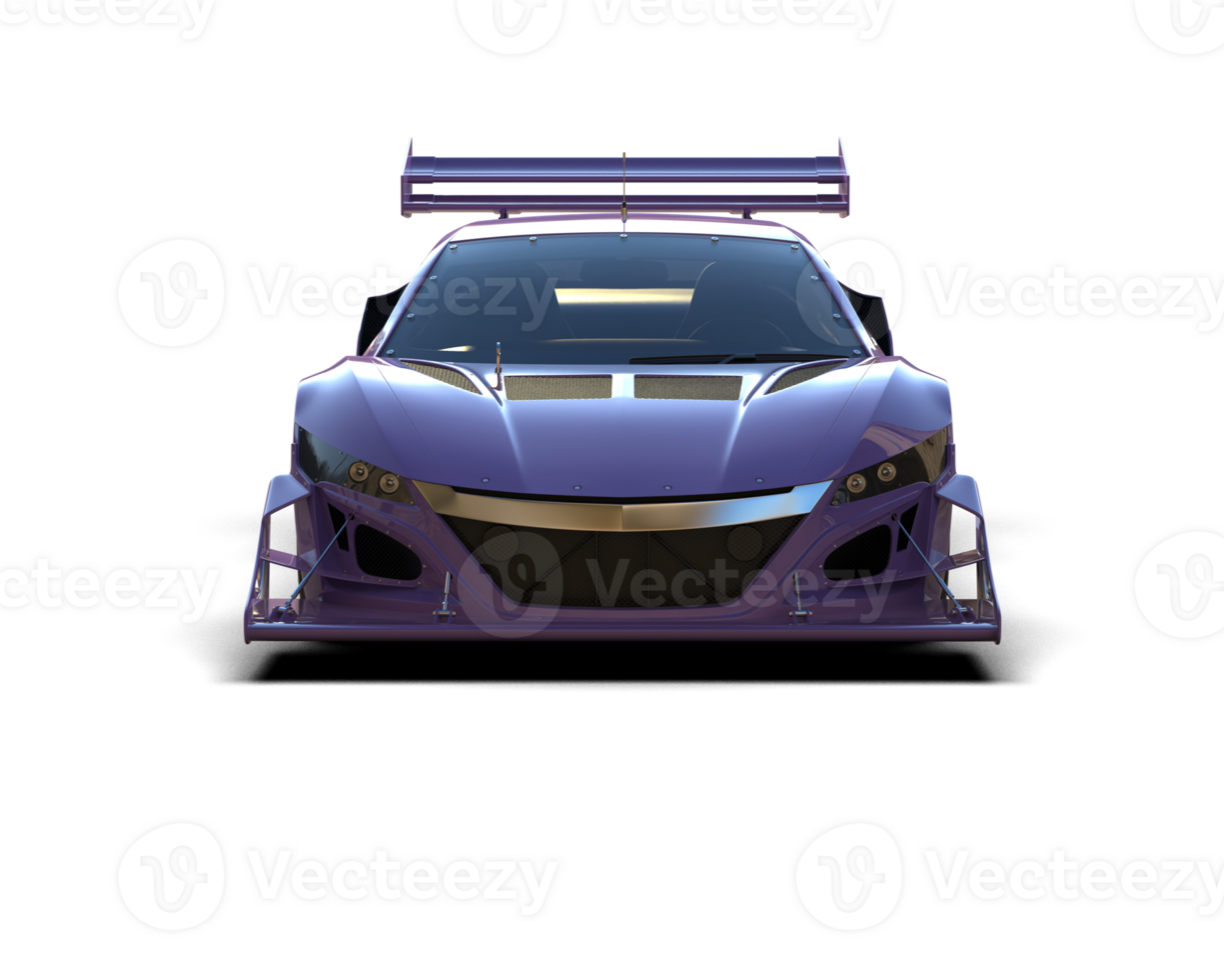 Realistic race car isolated on background. 3d rendering - illustration png
