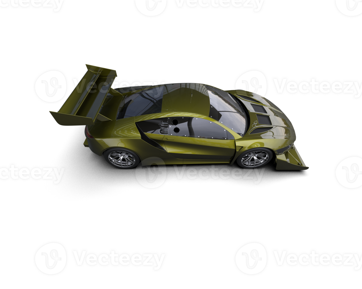 Realistic race car isolated on background. 3d rendering - illustration png
