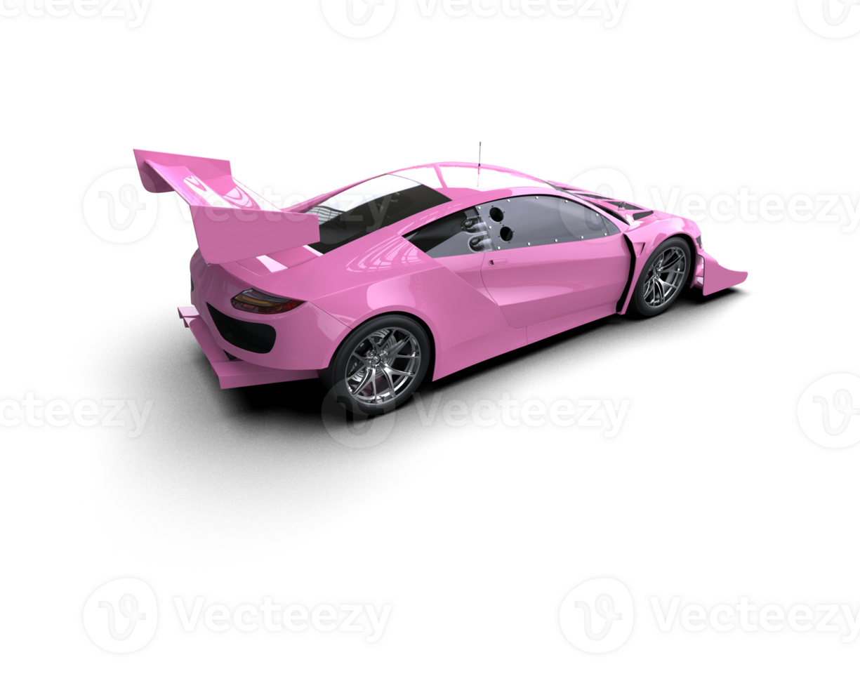 Realistic race car isolated on background. 3d rendering - illustration png