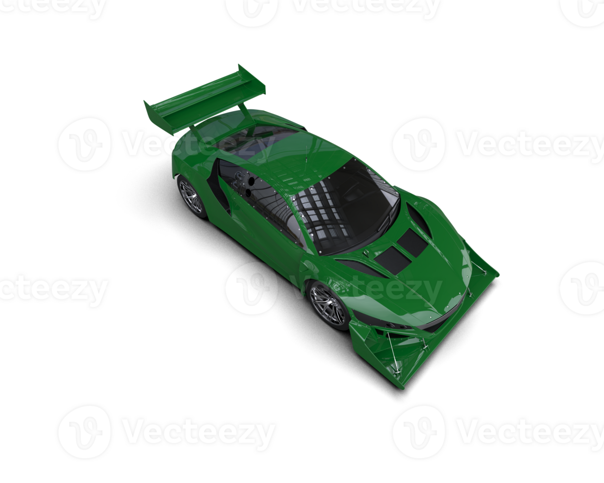 Realistic race car isolated on background. 3d rendering - illustration png