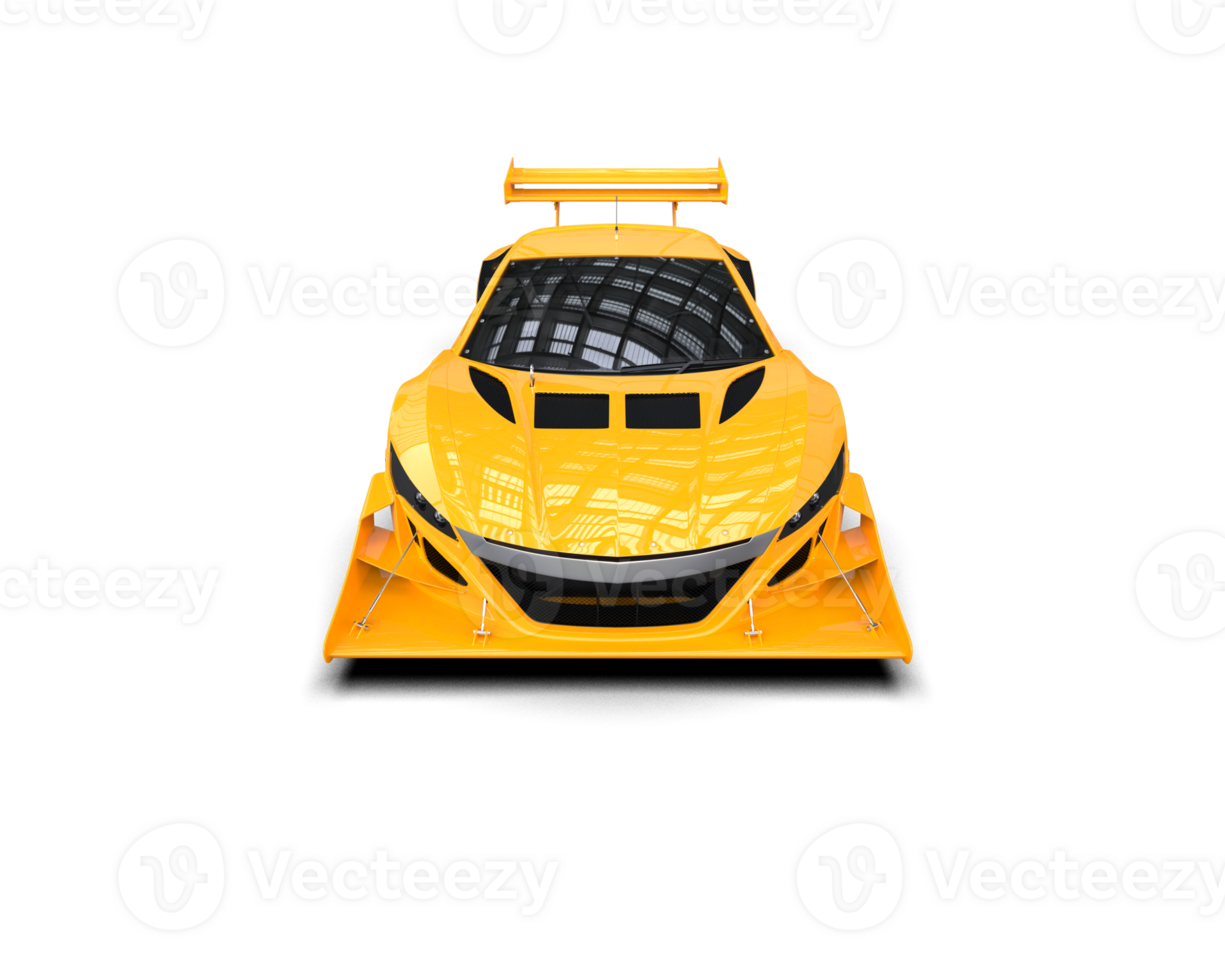 Realistic race car isolated on background. 3d rendering - illustration png