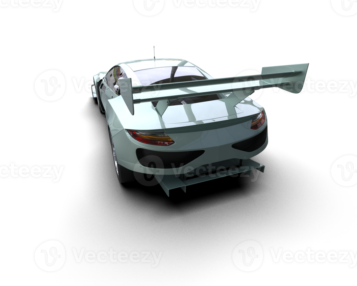 Realistic race car isolated on background. 3d rendering - illustration png