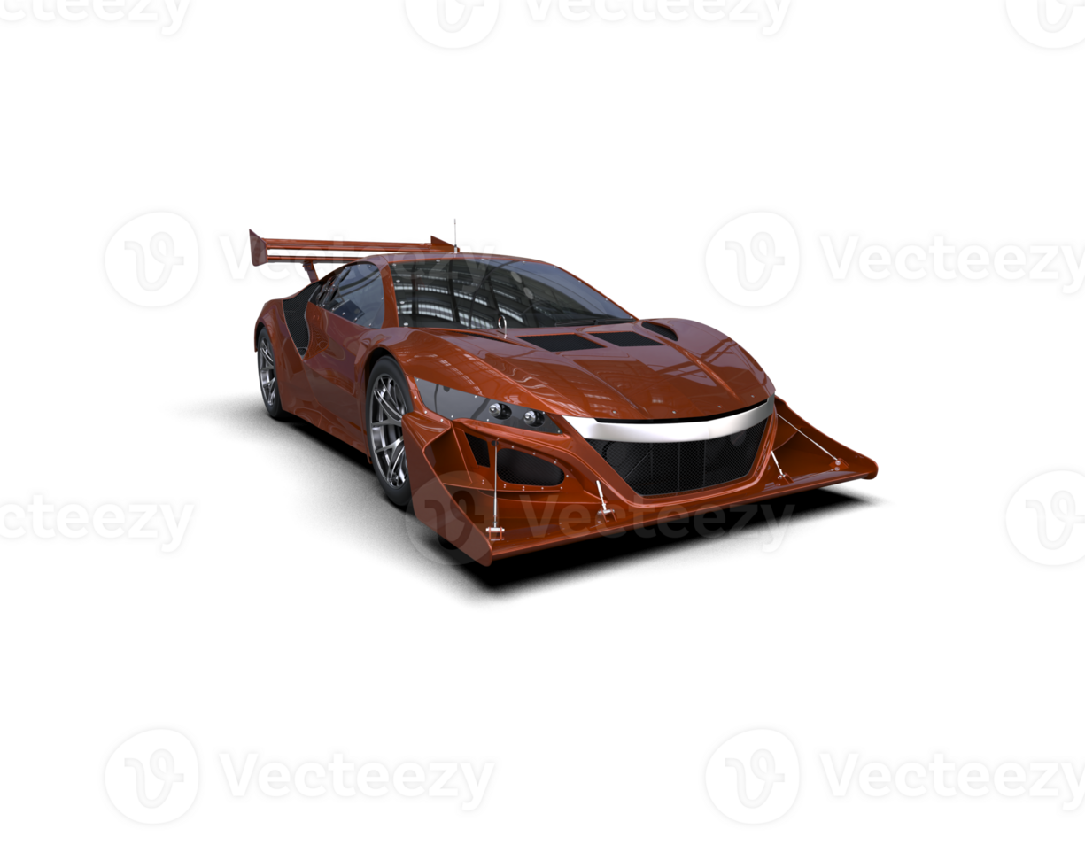 Realistic race car isolated on background. 3d rendering - illustration png