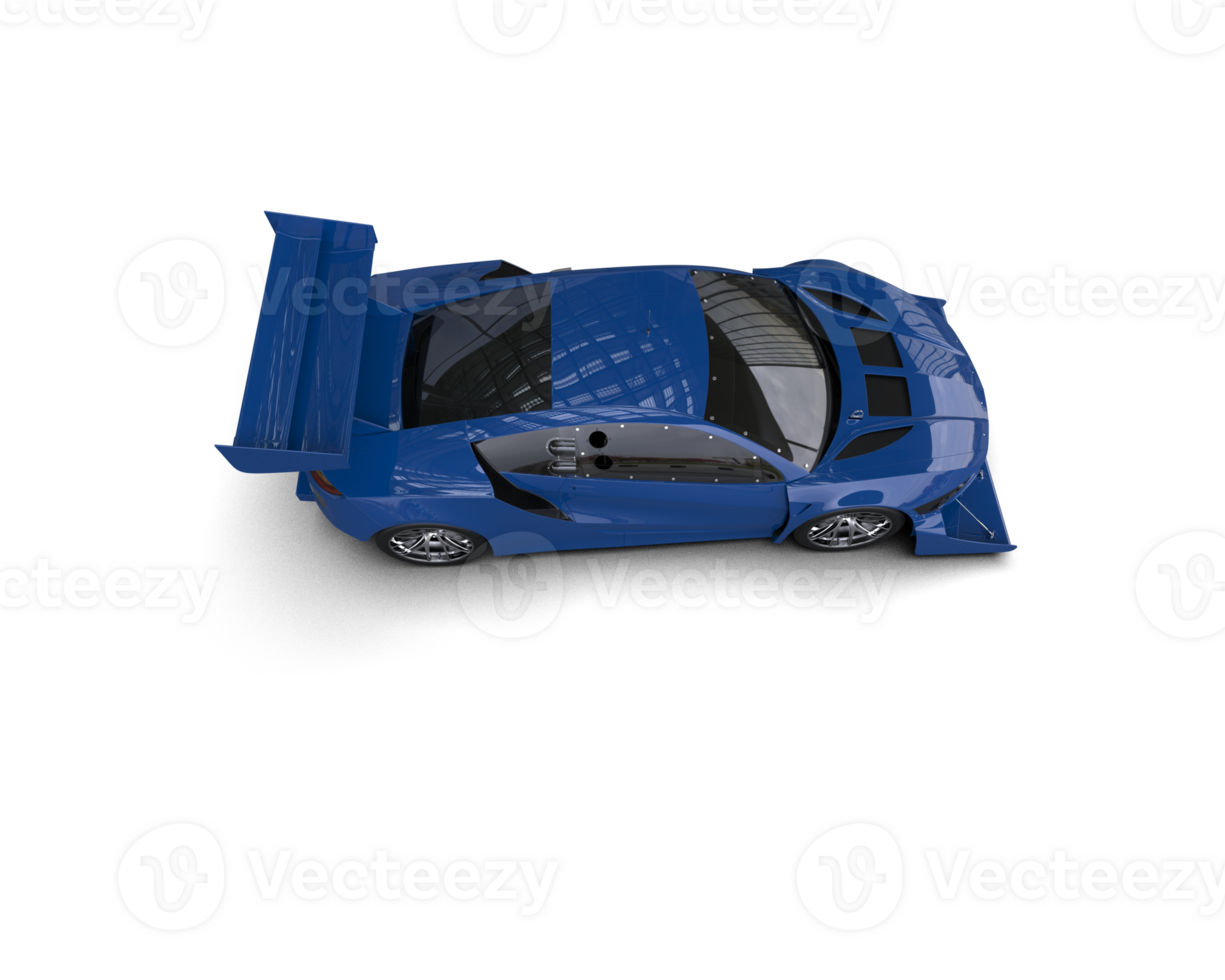 Realistic race car isolated on background. 3d rendering - illustration png