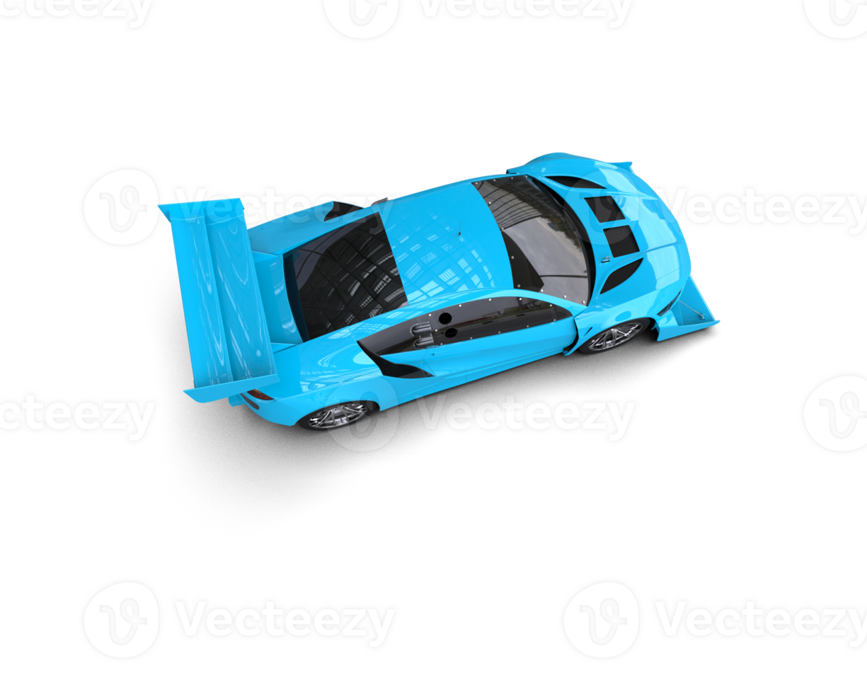 Realistic race car isolated on background. 3d rendering - illustration png