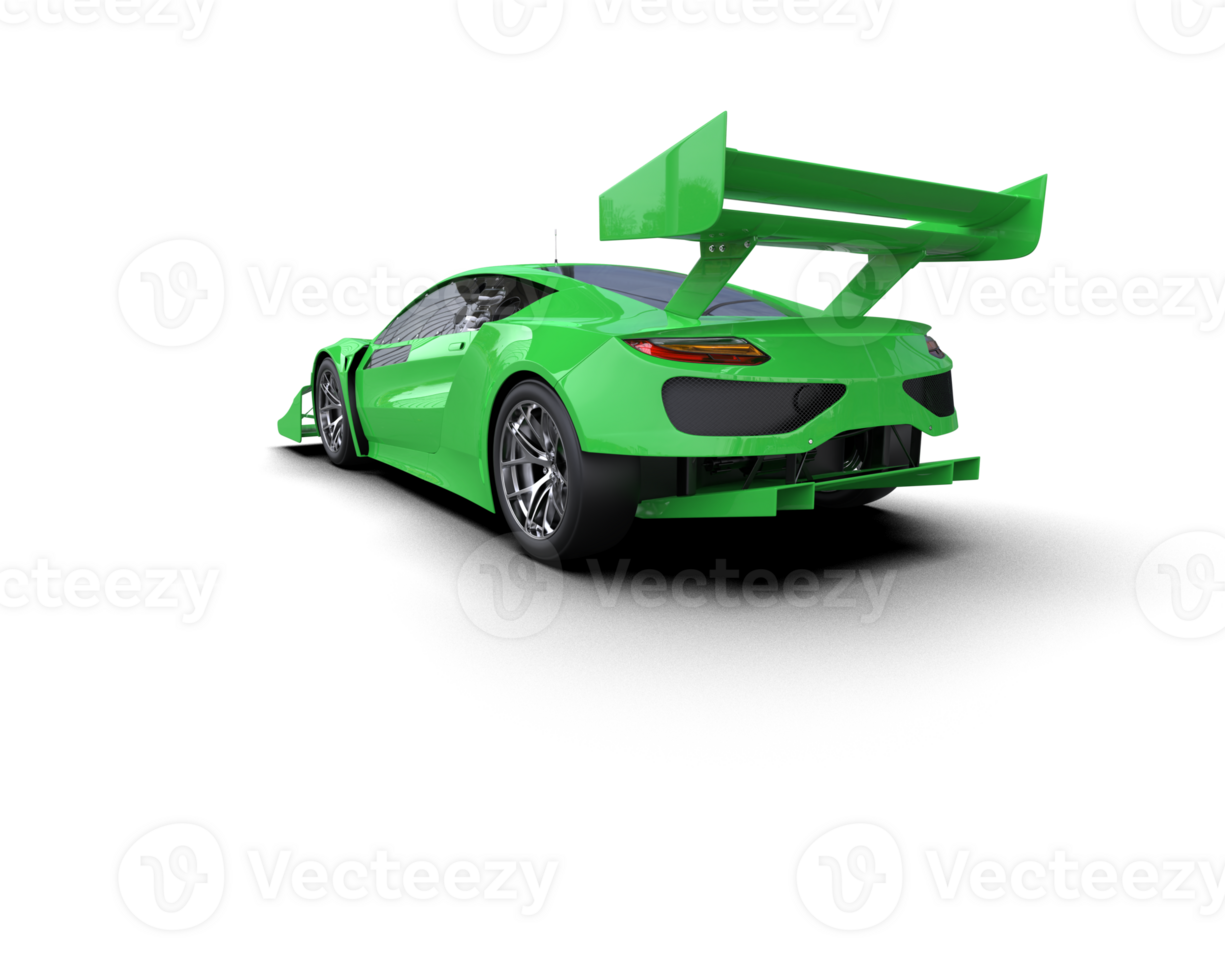 Realistic race car isolated on background. 3d rendering - illustration png