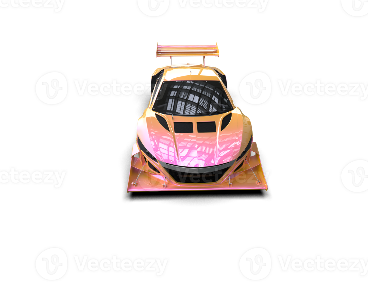 Realistic race car isolated on background. 3d rendering - illustration png