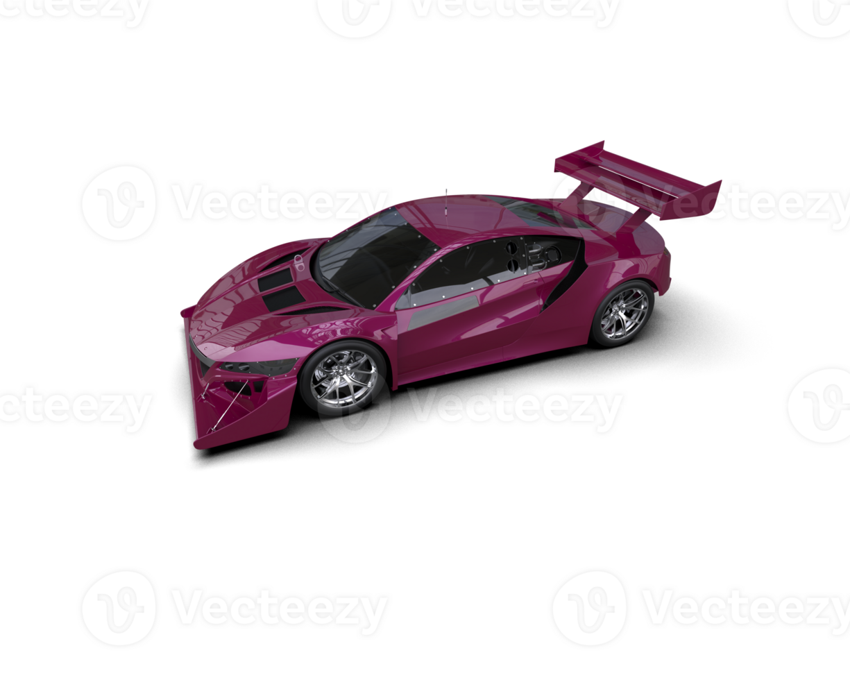 Realistic race car isolated on background. 3d rendering - illustration png
