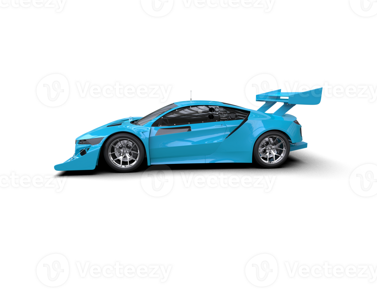 Realistic race car isolated on background. 3d rendering - illustration png