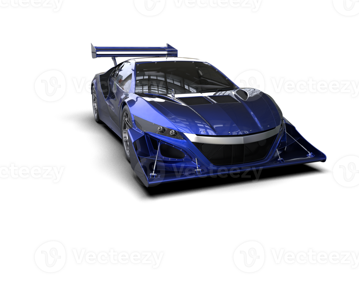 Realistic race car isolated on background. 3d rendering - illustration png