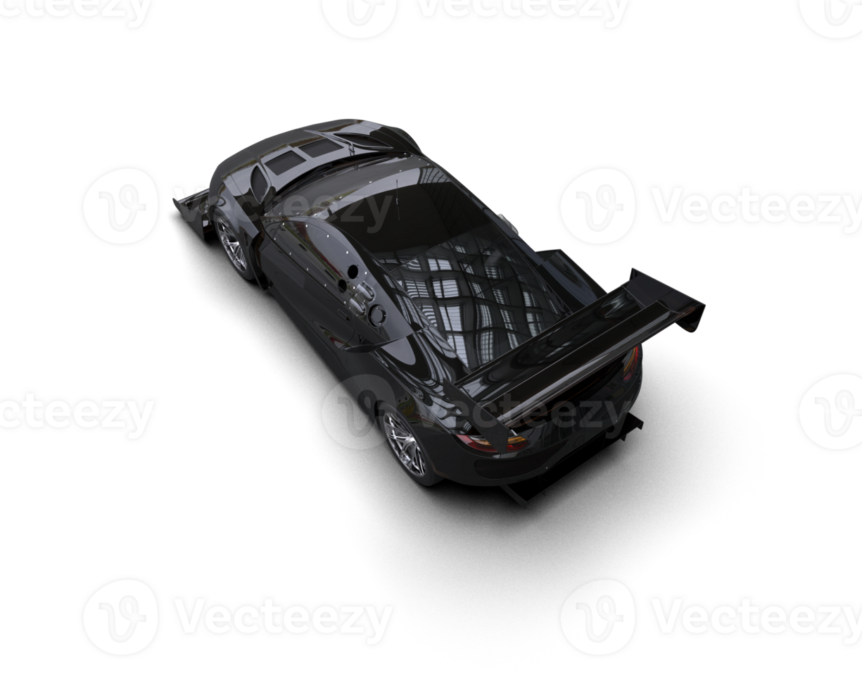 Realistic race car isolated on background. 3d rendering - illustration png