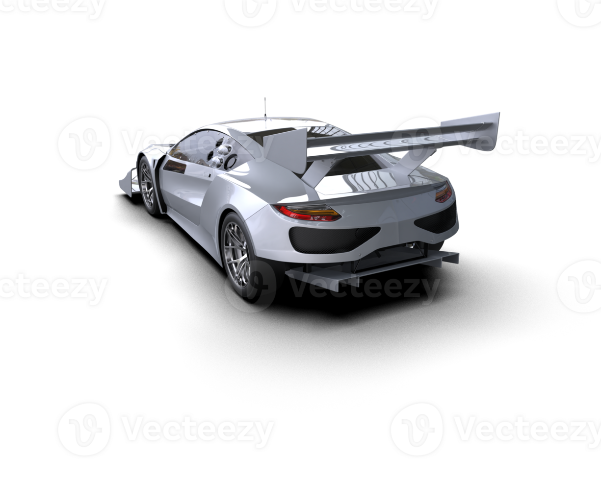 Realistic race car isolated on background. 3d rendering - illustration png