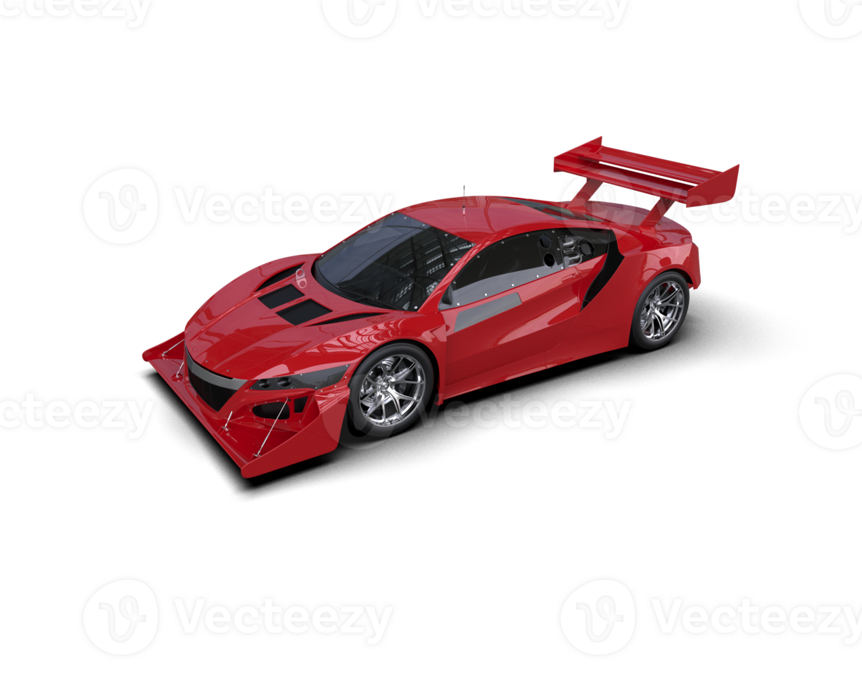 Realistic race car isolated on background. 3d rendering - illustration png