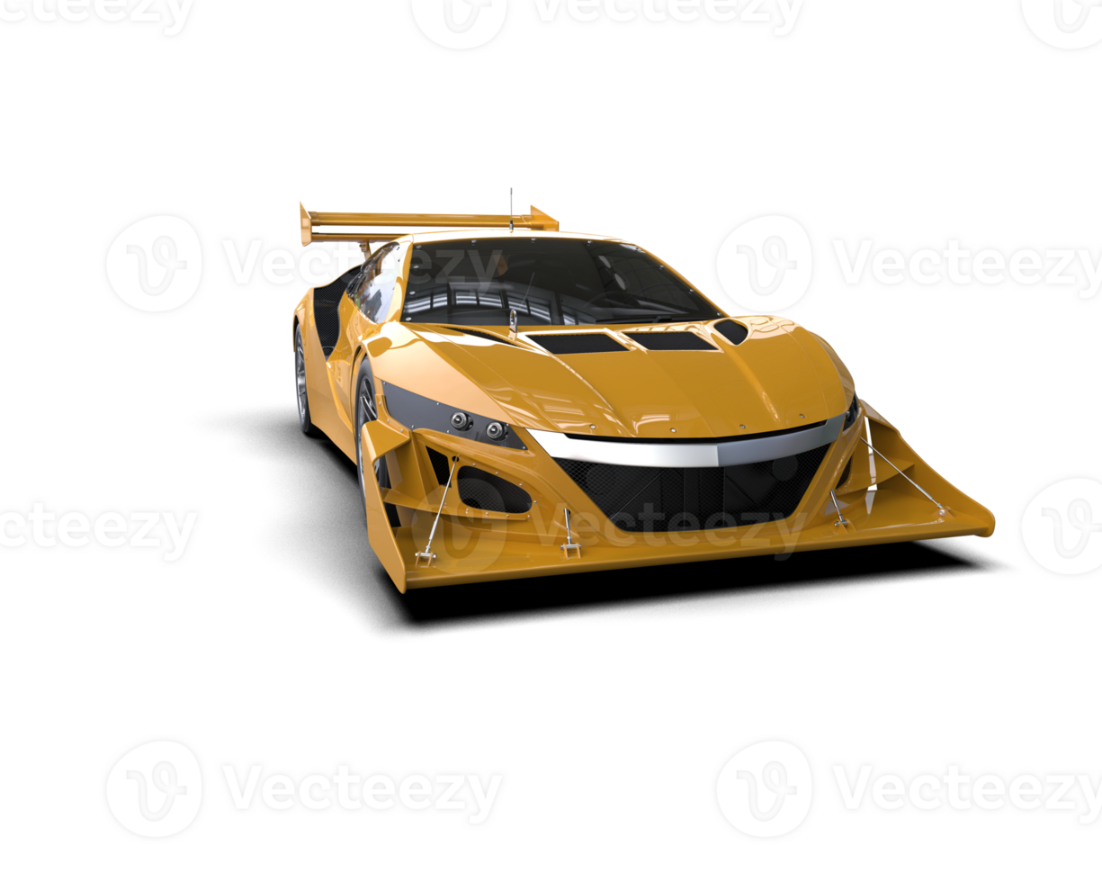 Realistic race car isolated on background. 3d rendering - illustration png