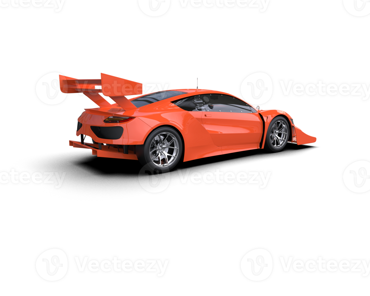 Realistic race car isolated on background. 3d rendering - illustration png