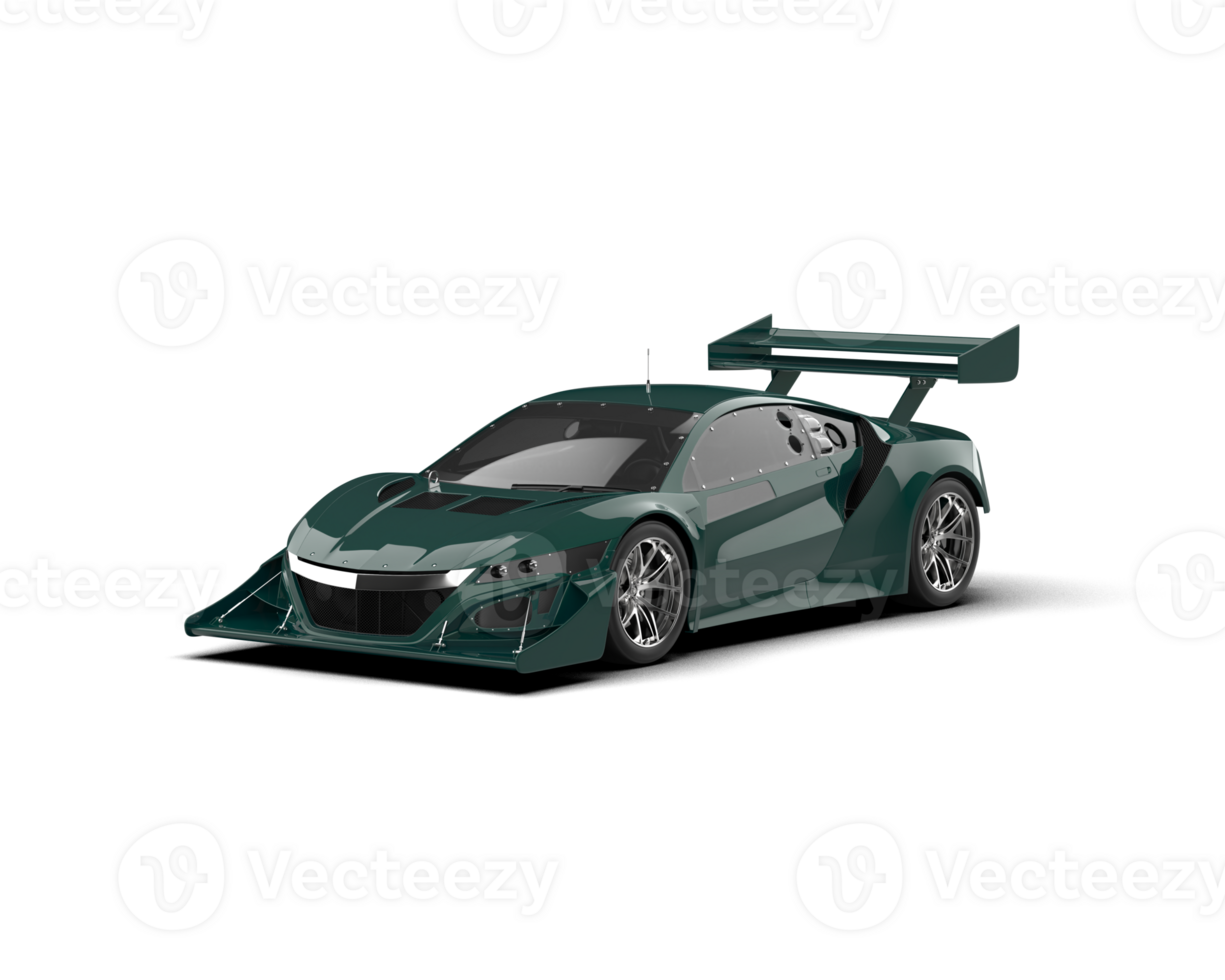 Realistic race car isolated on background. 3d rendering - illustration png