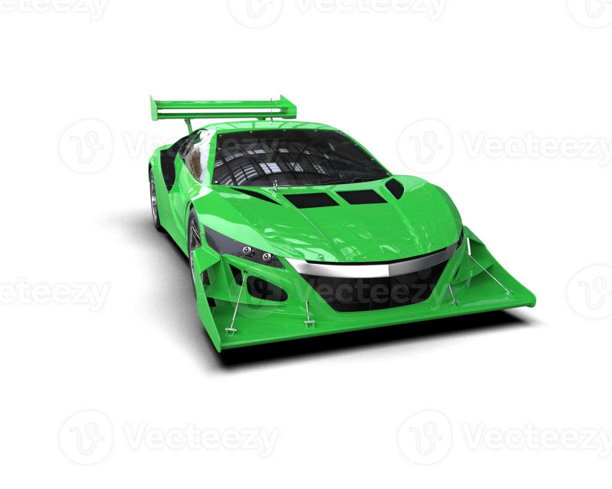 Realistic race car isolated on background. 3d rendering - illustration png
