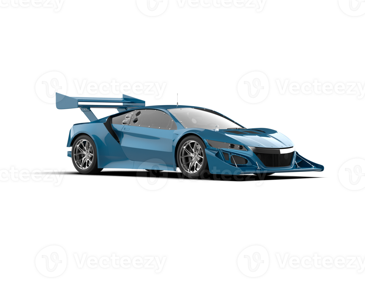 Realistic race car isolated on background. 3d rendering - illustration png