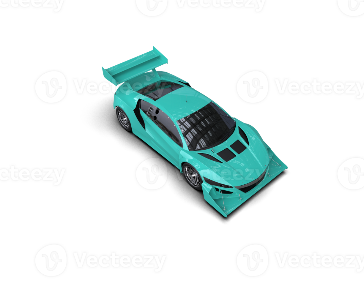 Realistic race car isolated on background. 3d rendering - illustration png