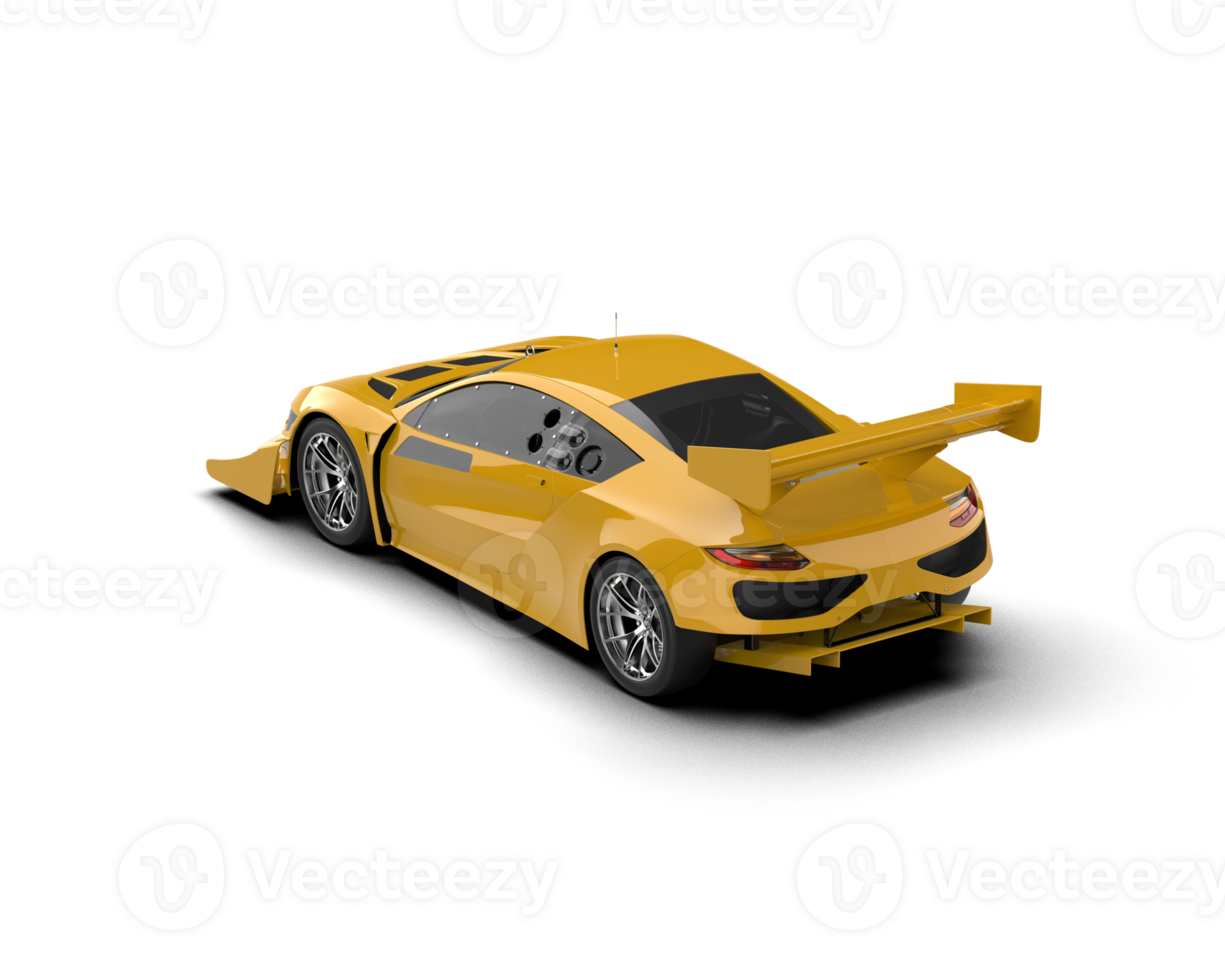 Realistic race car isolated on background. 3d rendering - illustration png