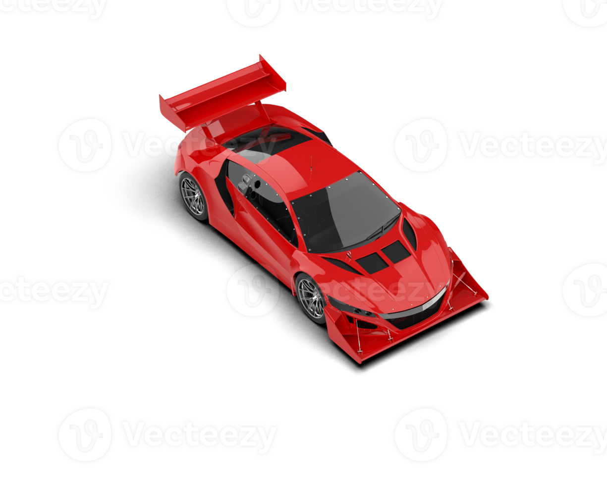 Realistic race car isolated on background. 3d rendering - illustration png