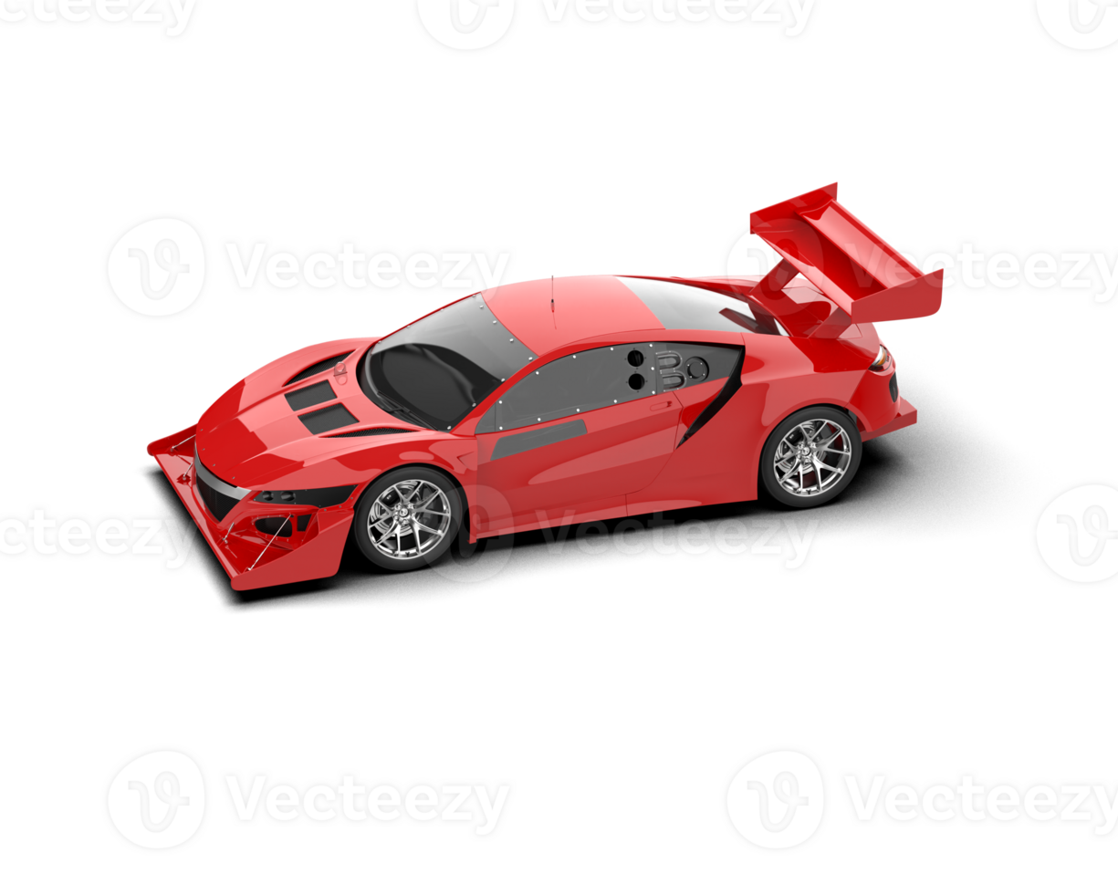 Realistic race car isolated on background. 3d rendering - illustration png
