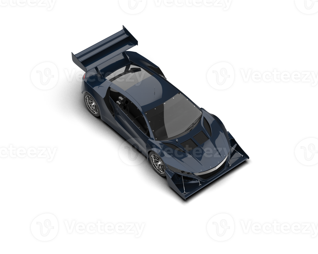Realistic race car isolated on background. 3d rendering - illustration png