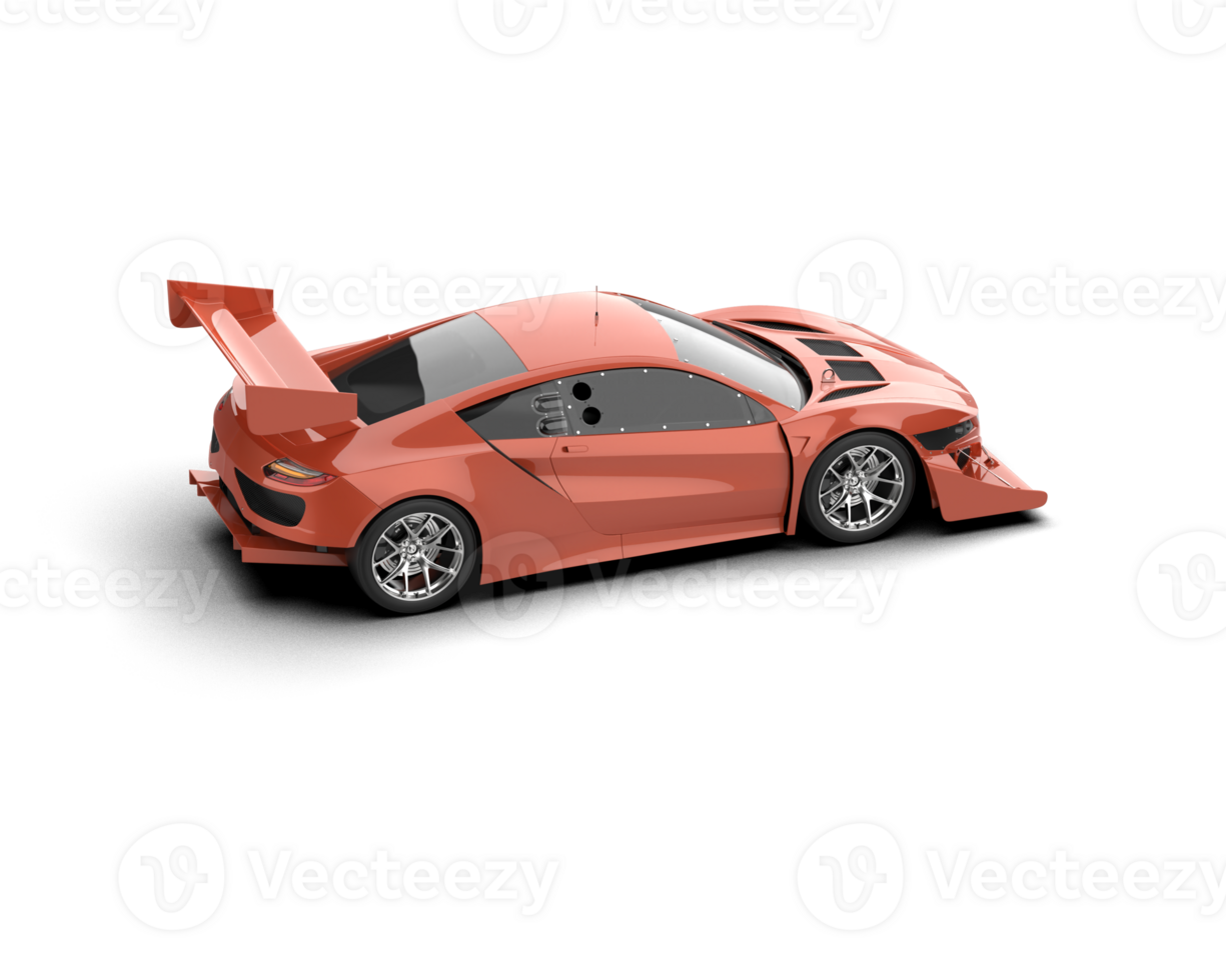 Realistic race car isolated on background. 3d rendering - illustration png