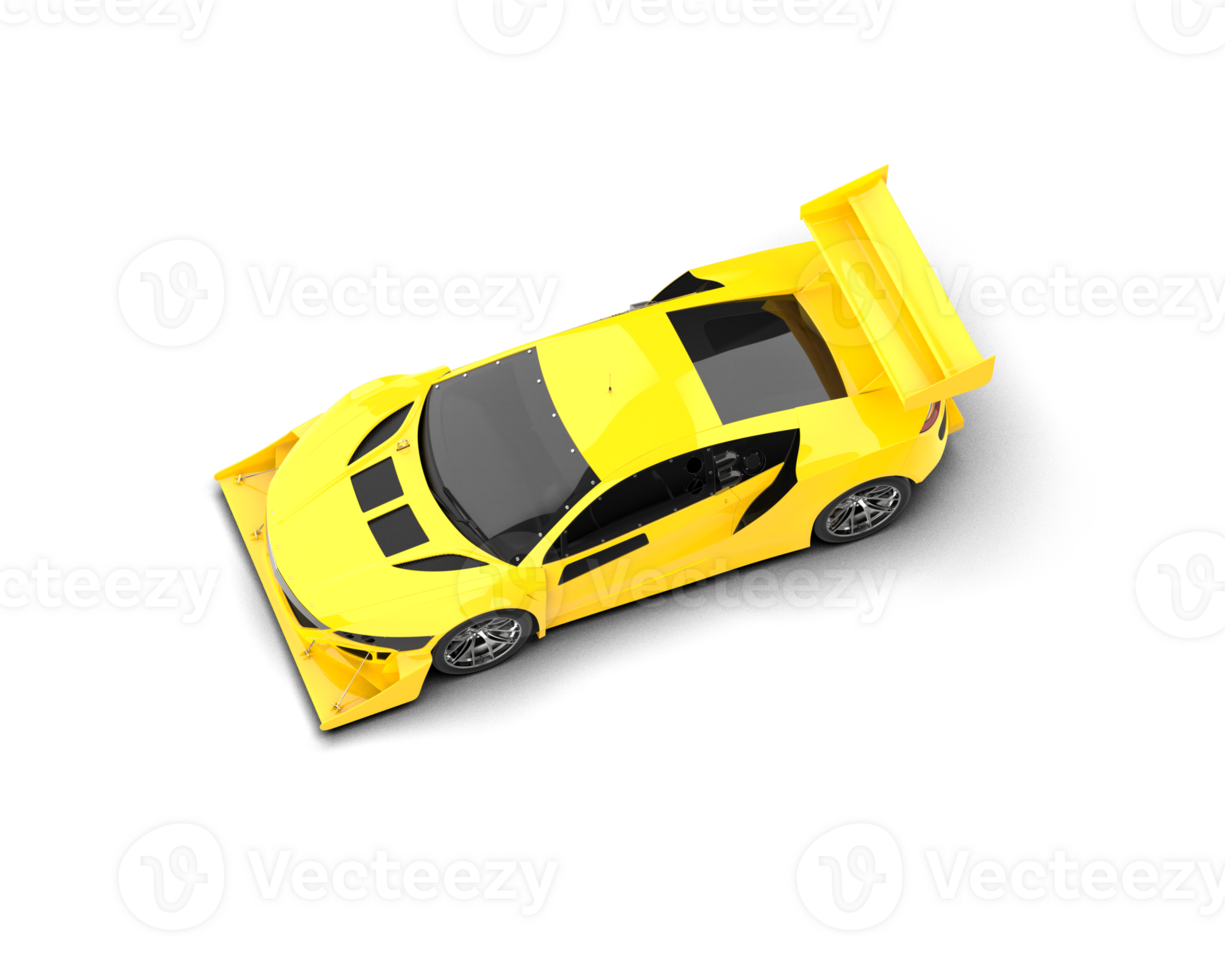 Realistic race car isolated on background. 3d rendering - illustration png