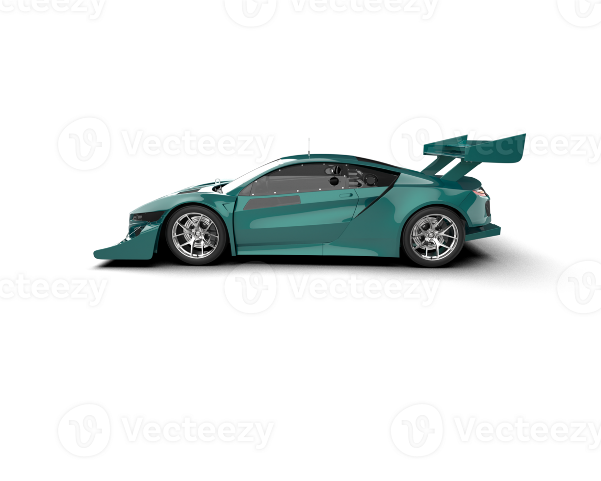 Realistic race car isolated on background. 3d rendering - illustration png
