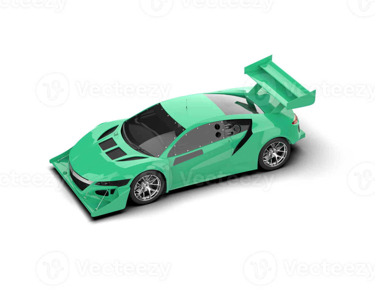 Realistic race car isolated on background. 3d rendering - illustration png