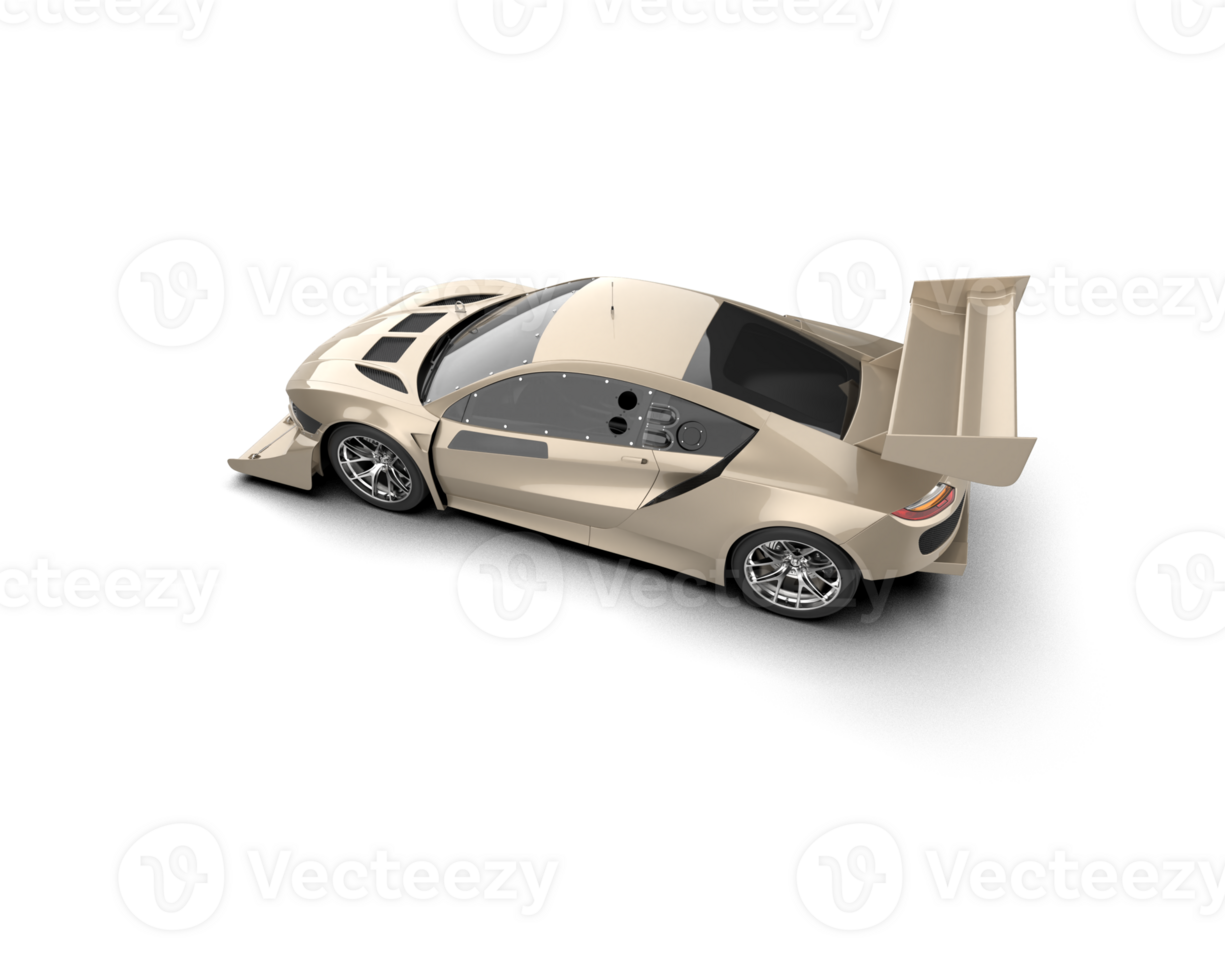Realistic race car isolated on background. 3d rendering - illustration png