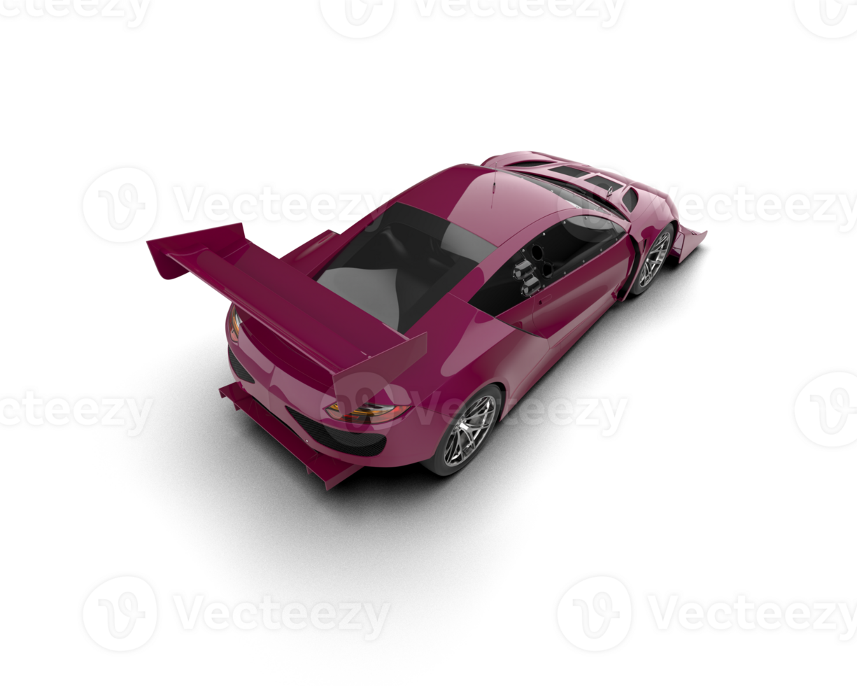 Realistic race car isolated on background. 3d rendering - illustration png