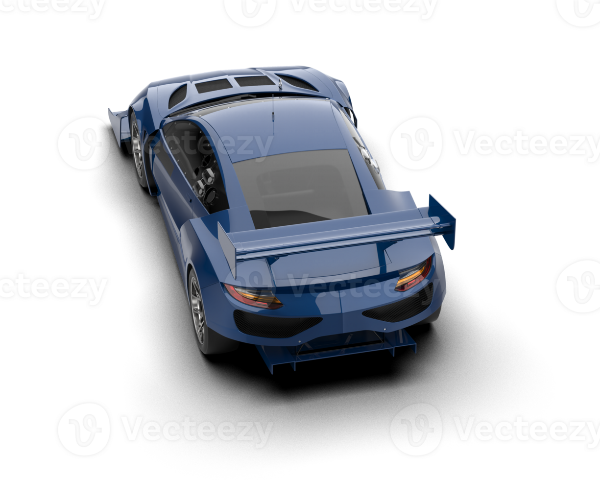Realistic race car isolated on background. 3d rendering - illustration png