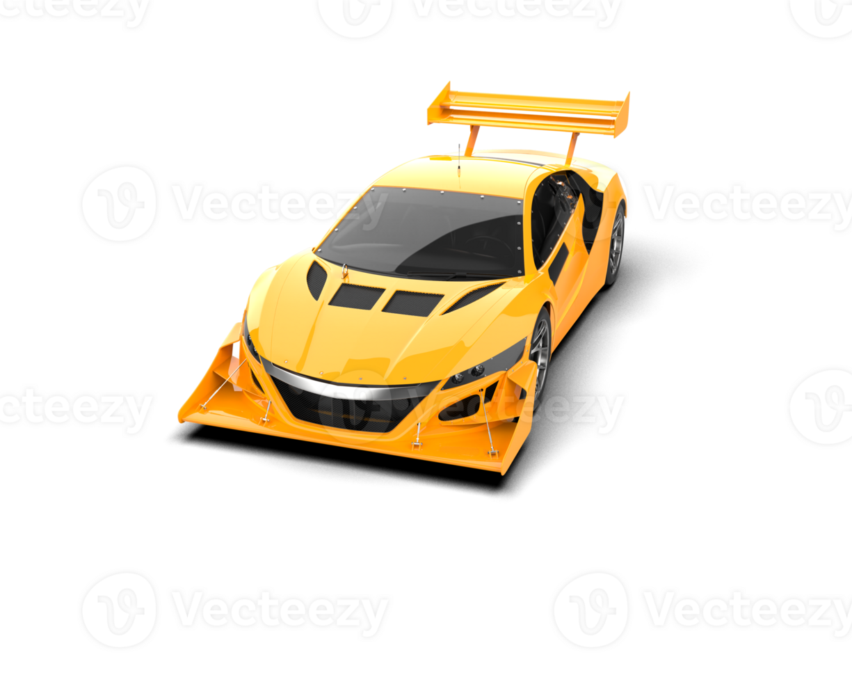 Realistic race car isolated on background. 3d rendering - illustration png
