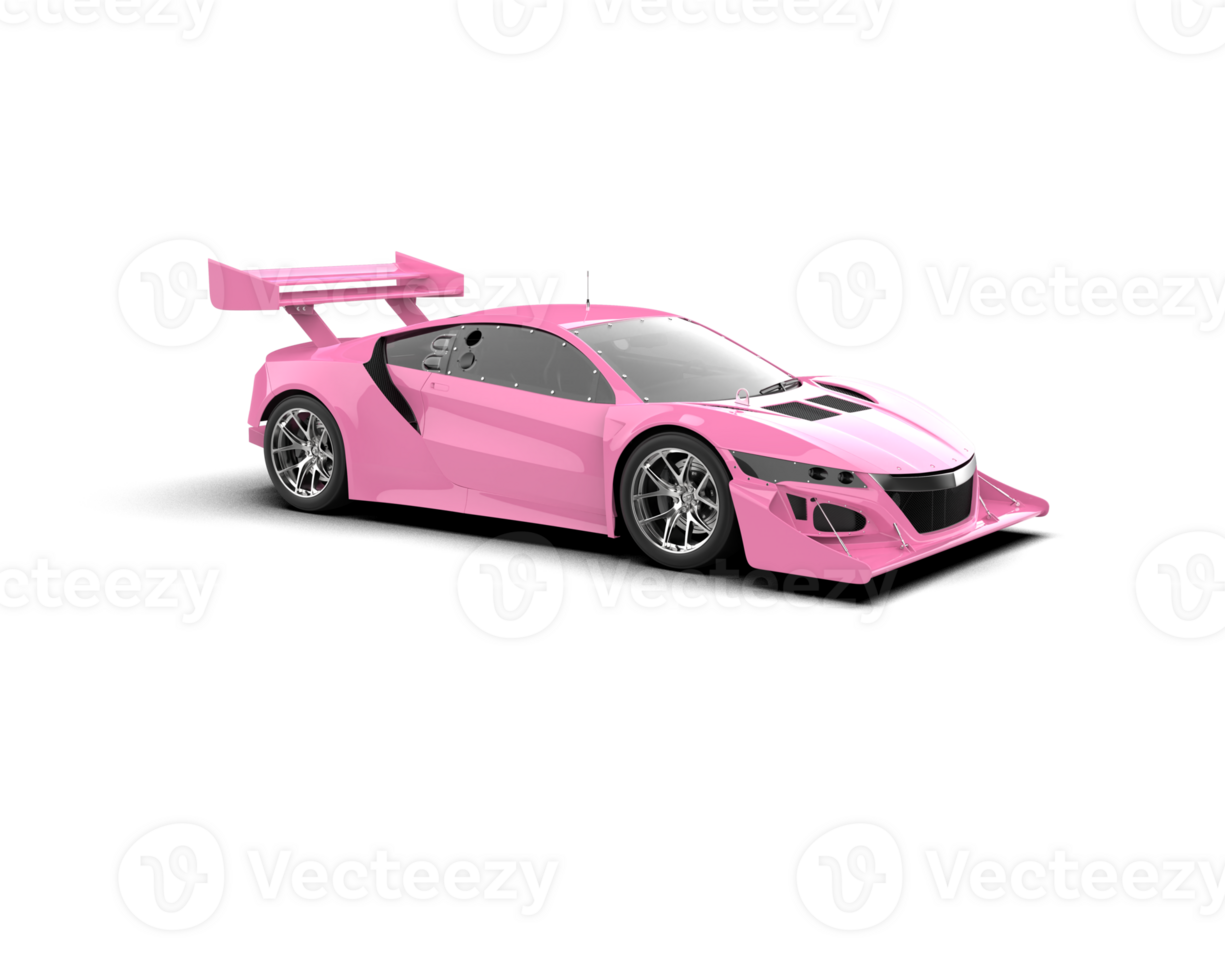 Realistic race car isolated on background. 3d rendering - illustration png