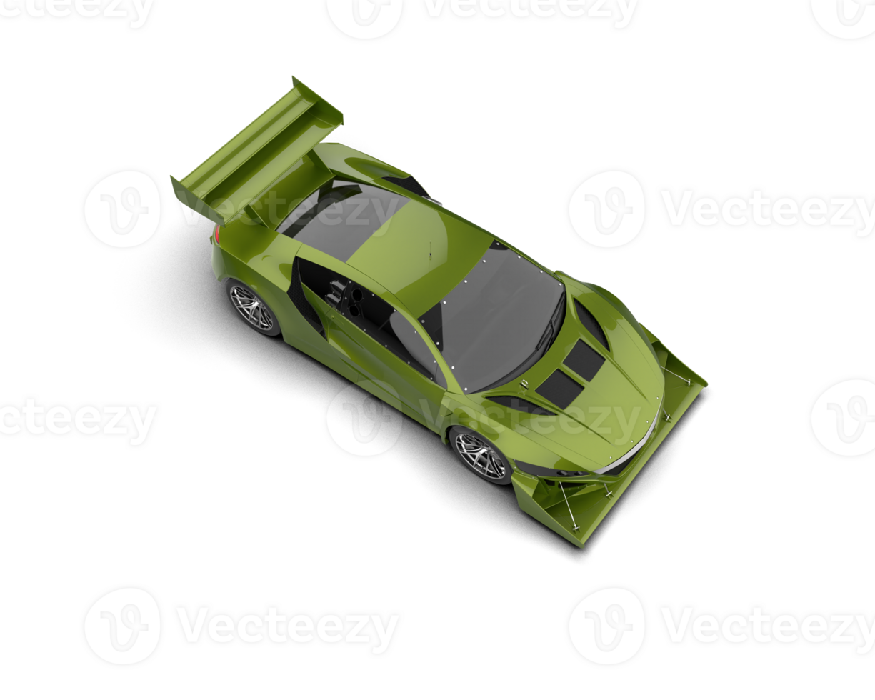Realistic race car isolated on background. 3d rendering - illustration png