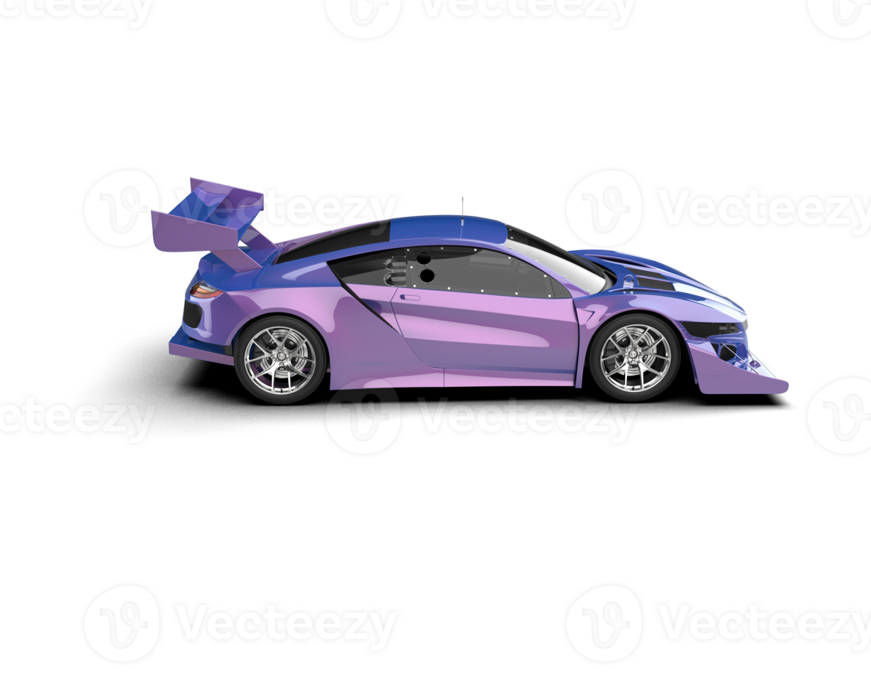 Realistic race car isolated on background. 3d rendering - illustration png