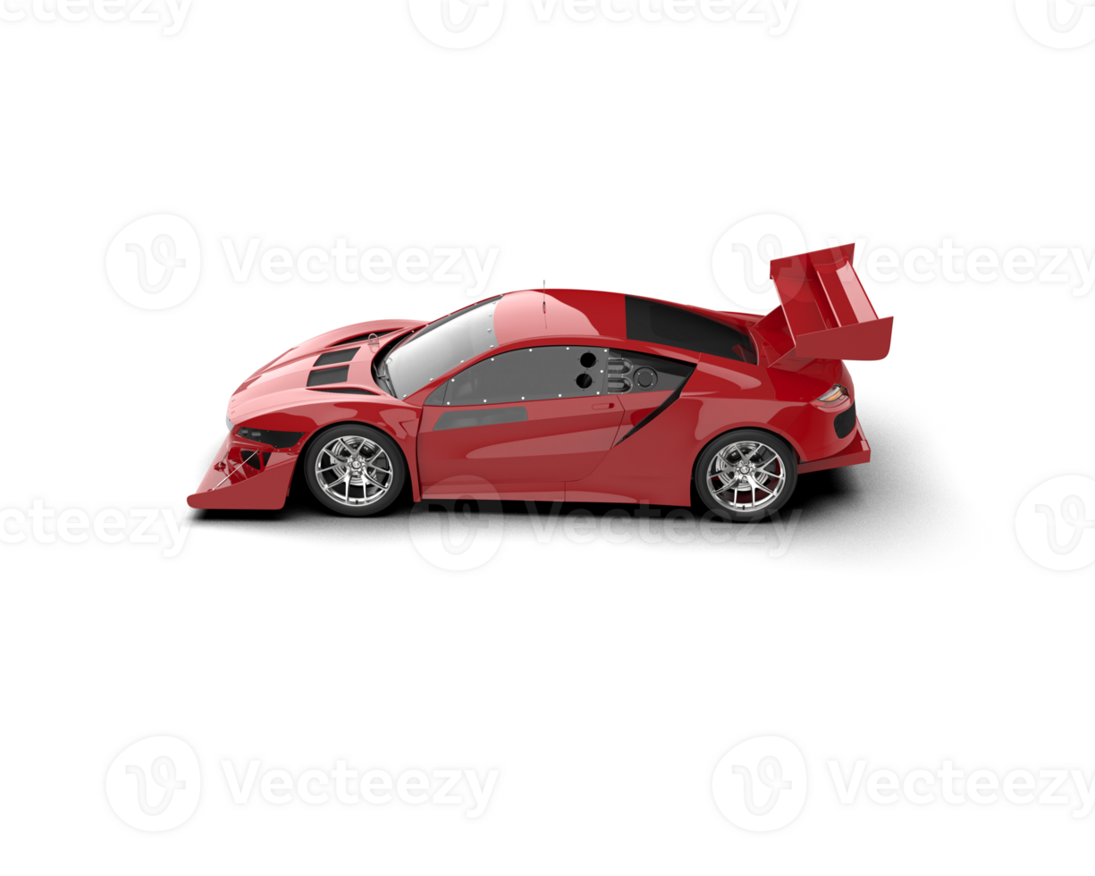 Realistic race car isolated on background. 3d rendering - illustration png