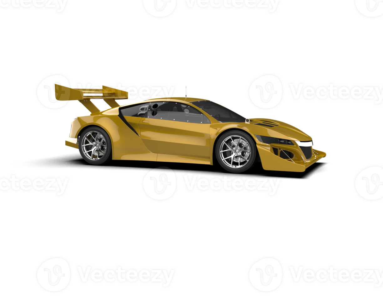 Realistic race car isolated on background. 3d rendering - illustration png