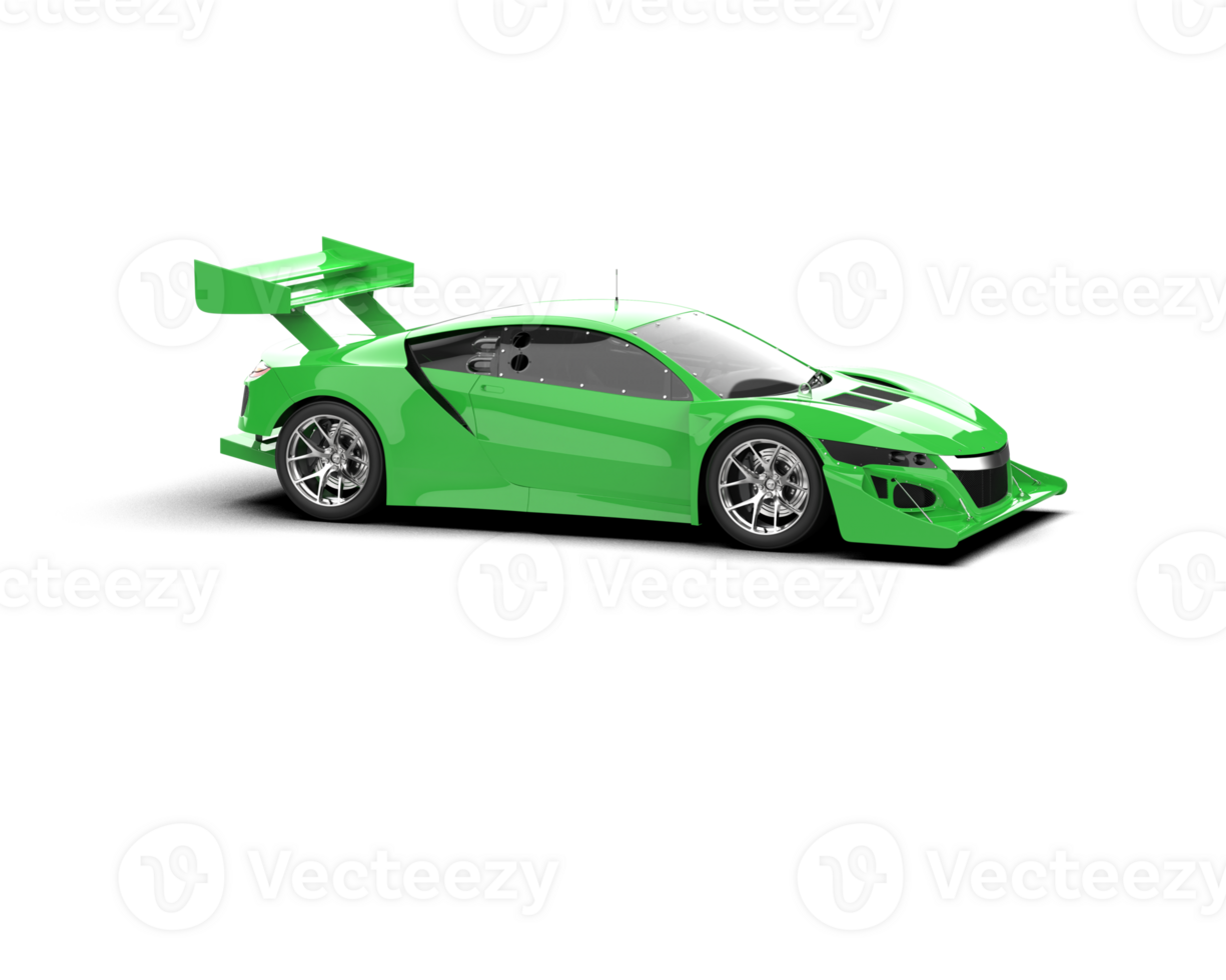 Realistic race car isolated on background. 3d rendering - illustration png