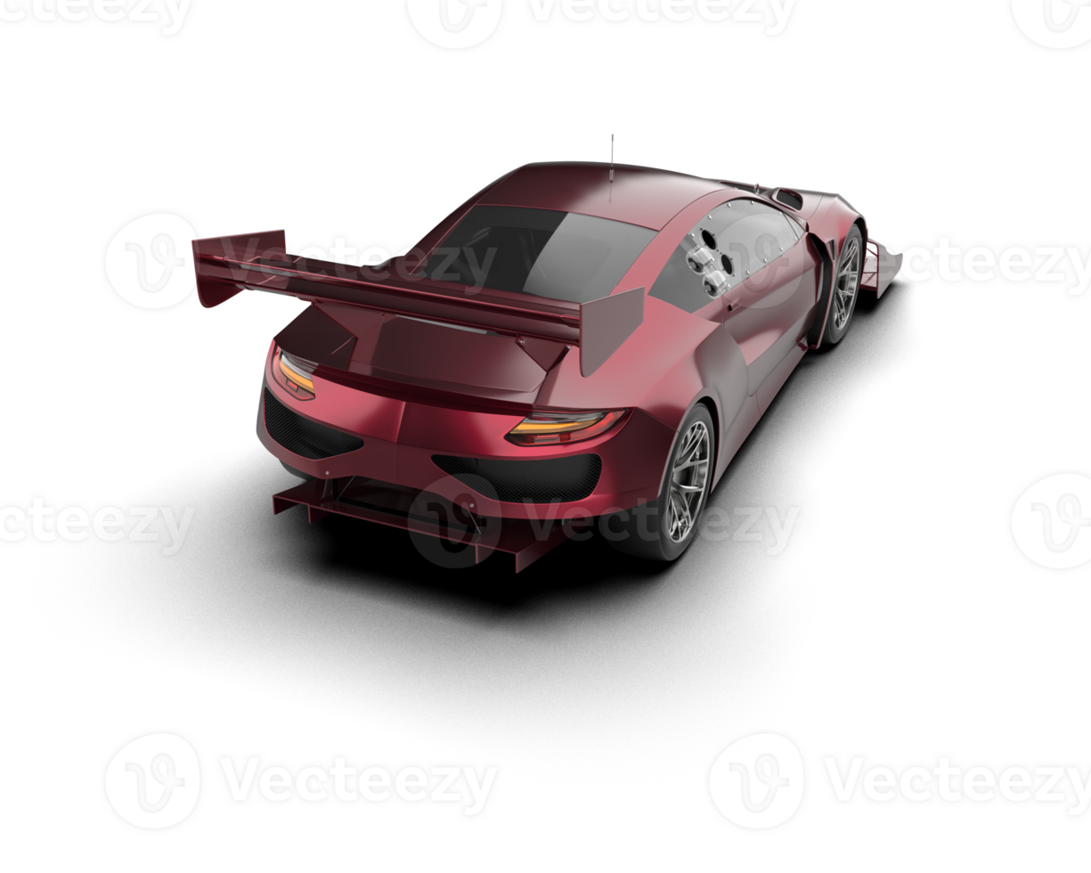 Realistic race car isolated on background. 3d rendering - illustration png