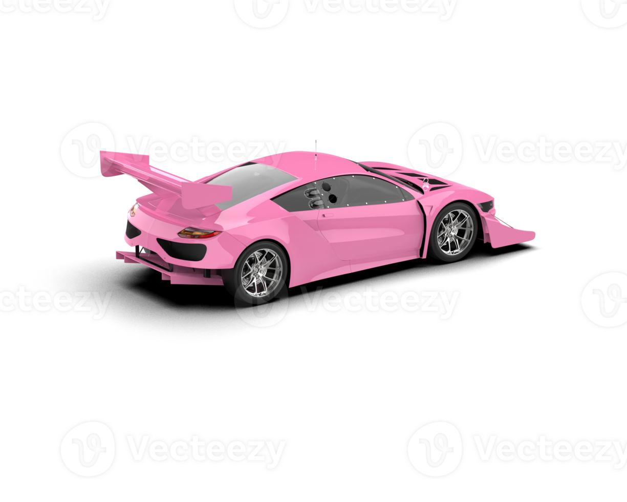 Realistic race car isolated on background. 3d rendering - illustration png
