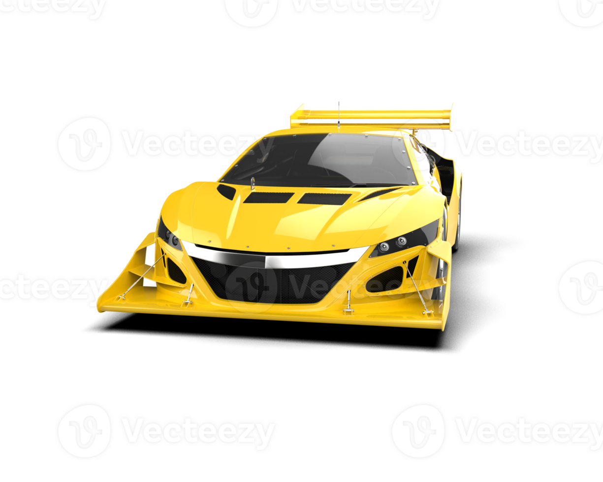 Realistic race car isolated on background. 3d rendering - illustration png