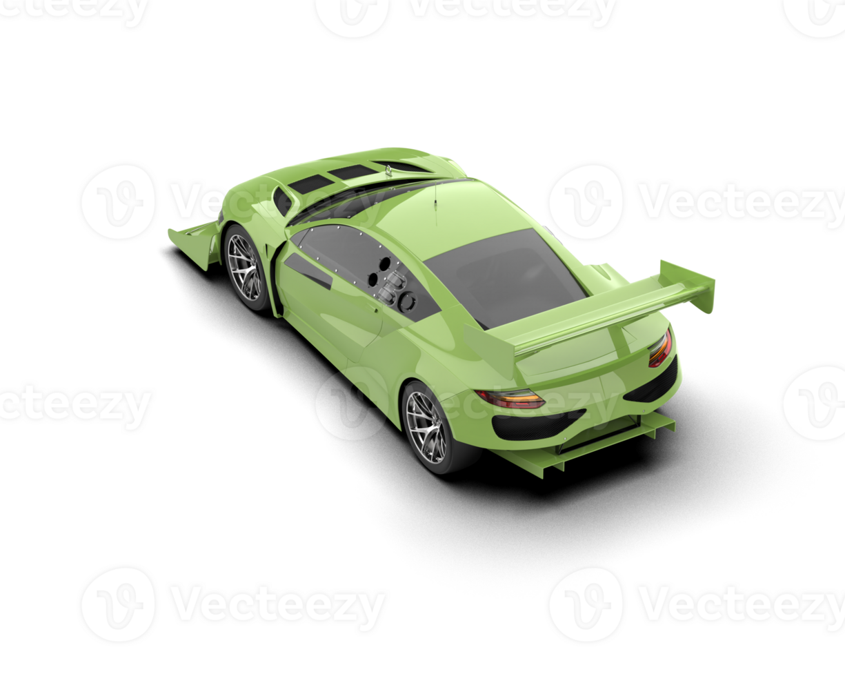 Realistic race car isolated on background. 3d rendering - illustration png