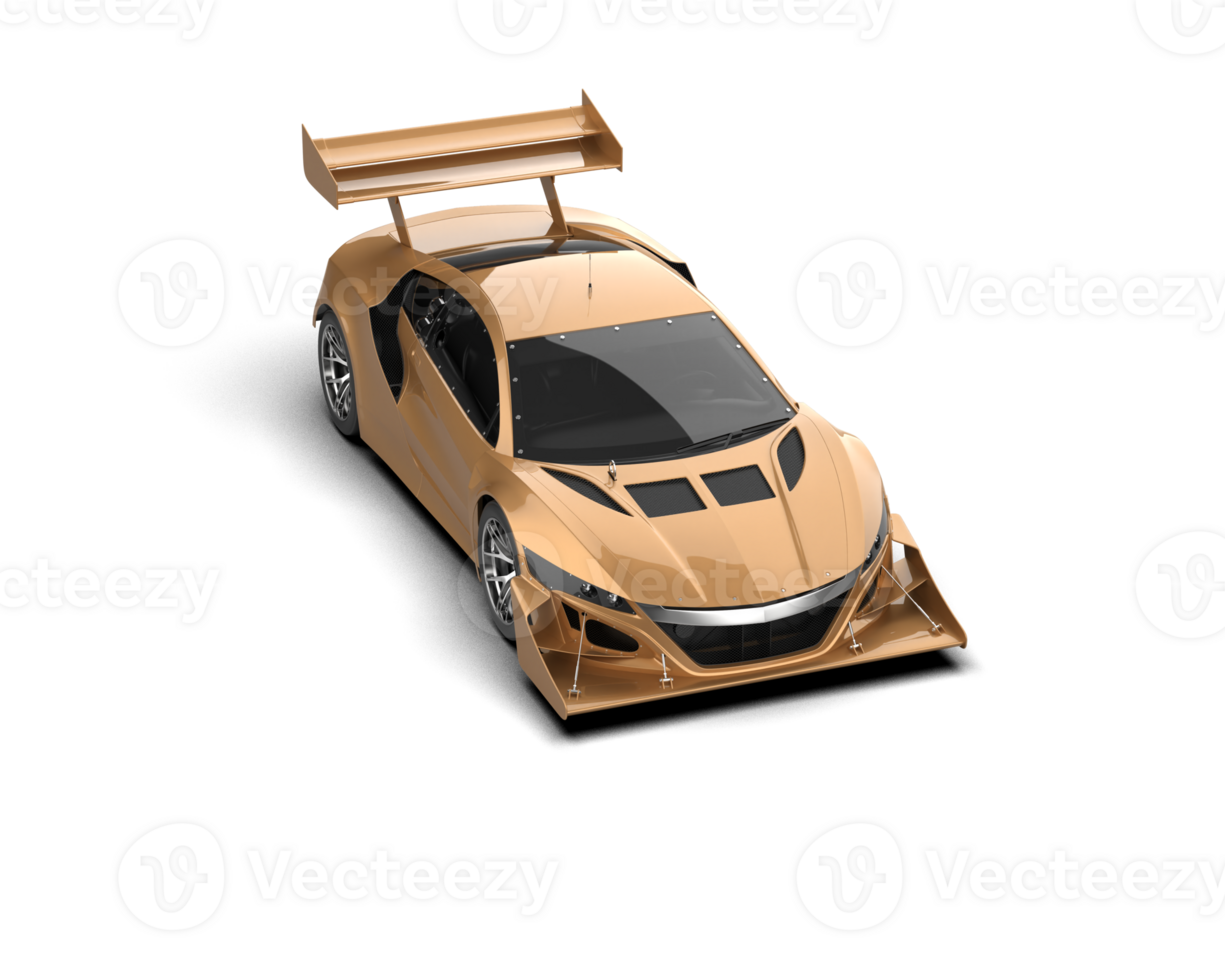 Realistic race car isolated on background. 3d rendering - illustration png