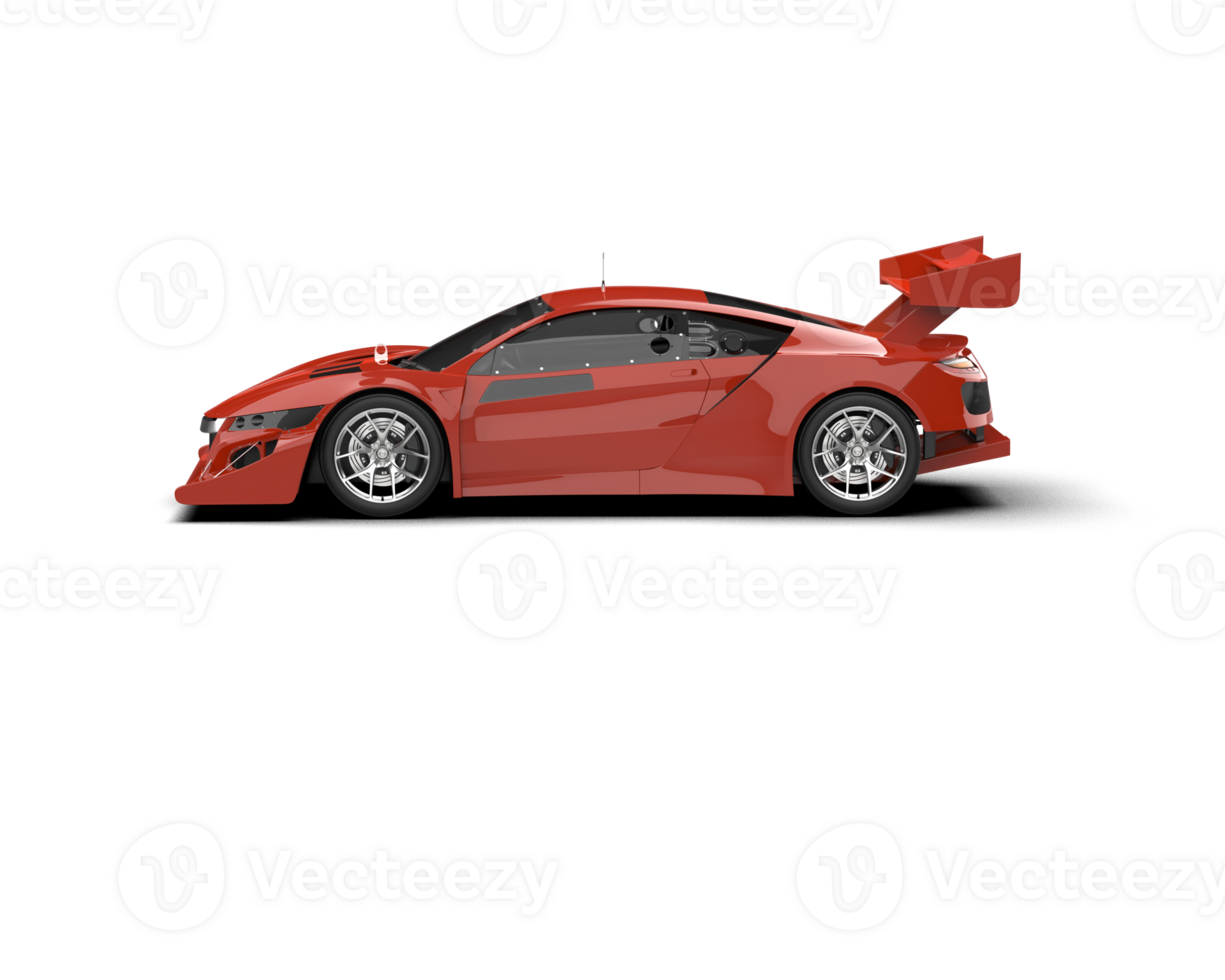 Realistic race car isolated on background. 3d rendering - illustration png