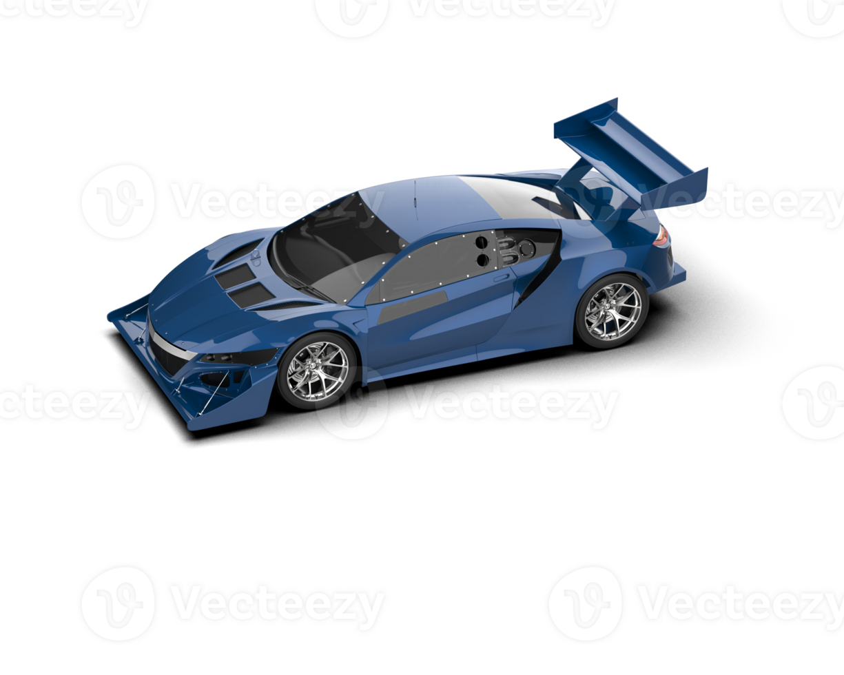 Realistic race car isolated on background. 3d rendering - illustration png